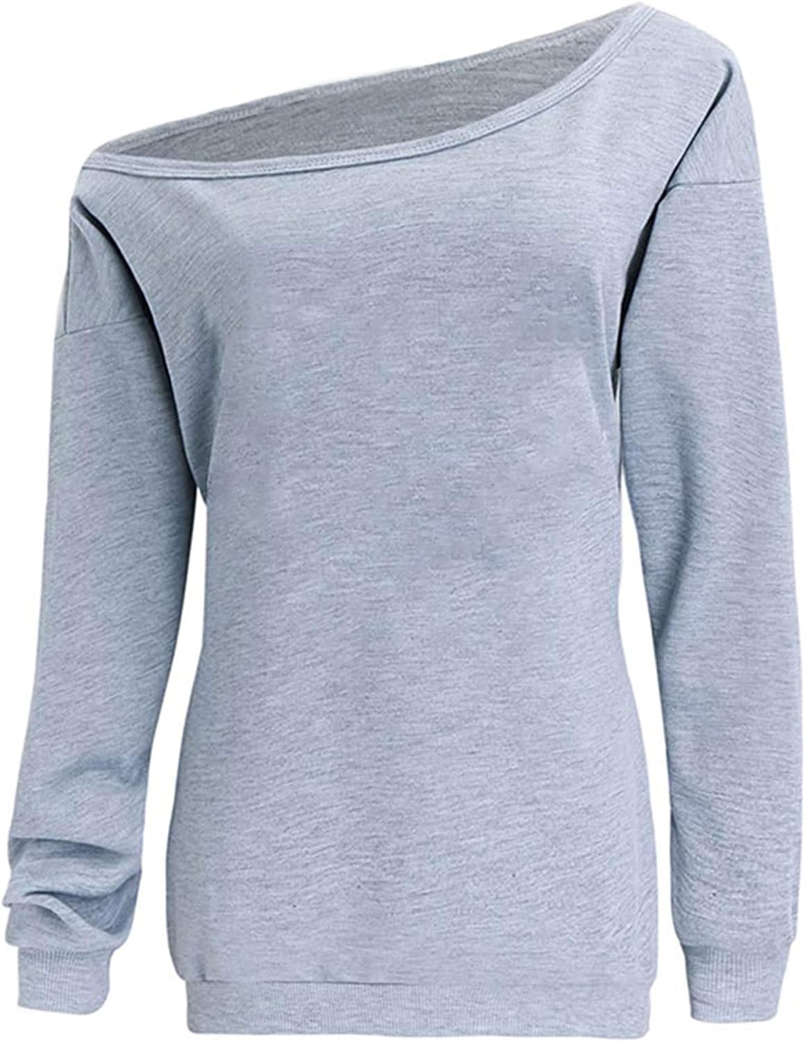 Dutebare Women Off Shoulder Sweatshirt Slouchy Shirt Long Sleeve Pullover Tops - Image 3