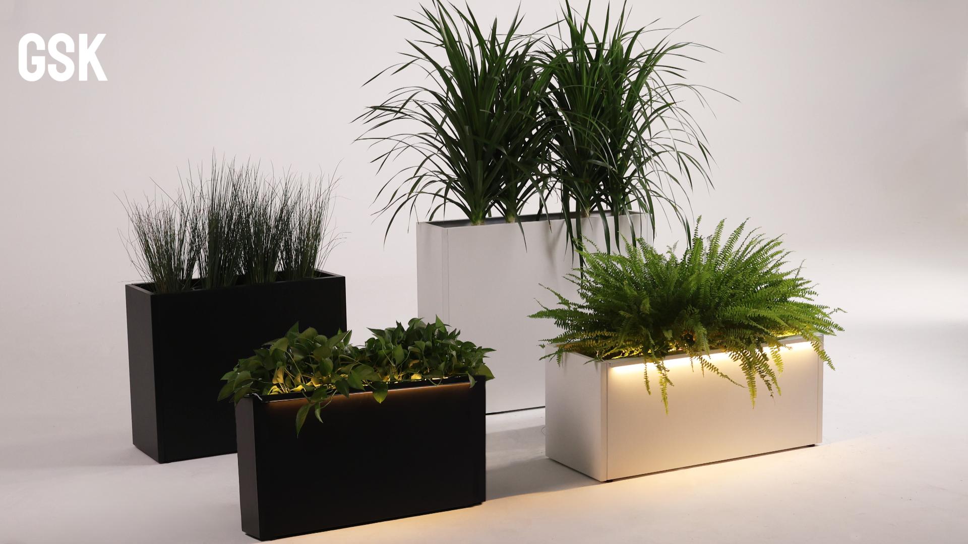 SRLSTRAIGHTTYPE PLANT POT-Lvaliemカタチ製作所 Amazon.com : GSK White Metal Planter Box with LED Light 鉢・プランター
