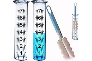 7 Inch Replacement Rain Gauge Tube Glass for Outdoor Yard Garden