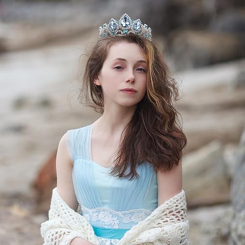 Miniatura 5 de Corona de princesa Halloween Cosplay Accesorios para el cabello Niñas Tiara Nupcial Boda Cristal Banda para el Pelo Tiara Tiara Regalos de Cumpleaños