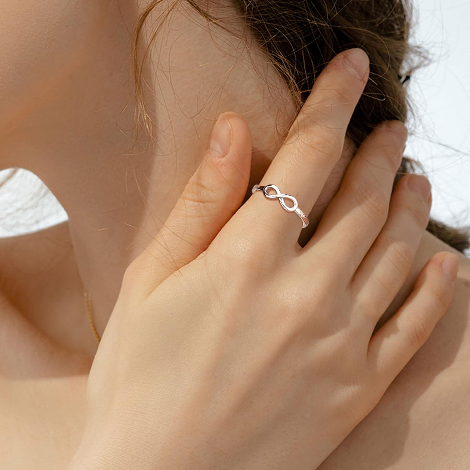 Fansilver 9PCS Adjustable Ring Set for Women Open Ring Arrow Knot Wave Rings Hypoallergenic Stackable Thumb Knuckle Rings Set