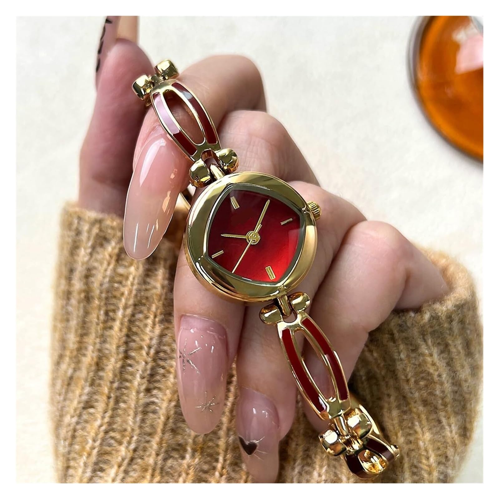 Relojes de pulsera delicados para mujer, reloj de pulsera de cuarzo, perfecto para uso diario