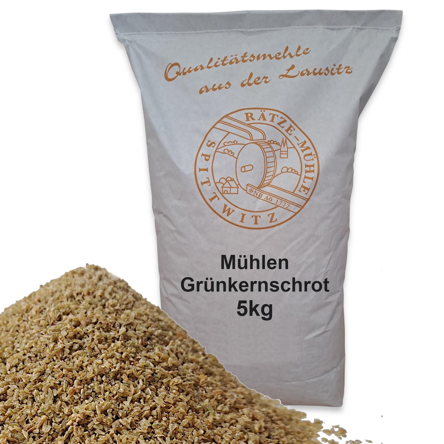 Grünkernschrot 5kg frisch aus der Rätze- Mühle in bester Qualität Grünkerne Grünkernkörner geschrotet