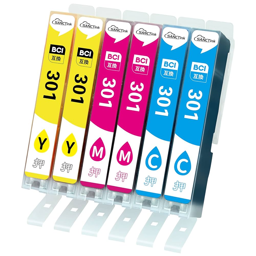Amazon.co.jp: 【SANCTink】Canon 301 300 互換 インク キャノン