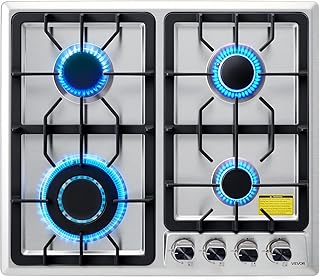 VEVOR 4-Burner Stainless Steel Gas Cooktop