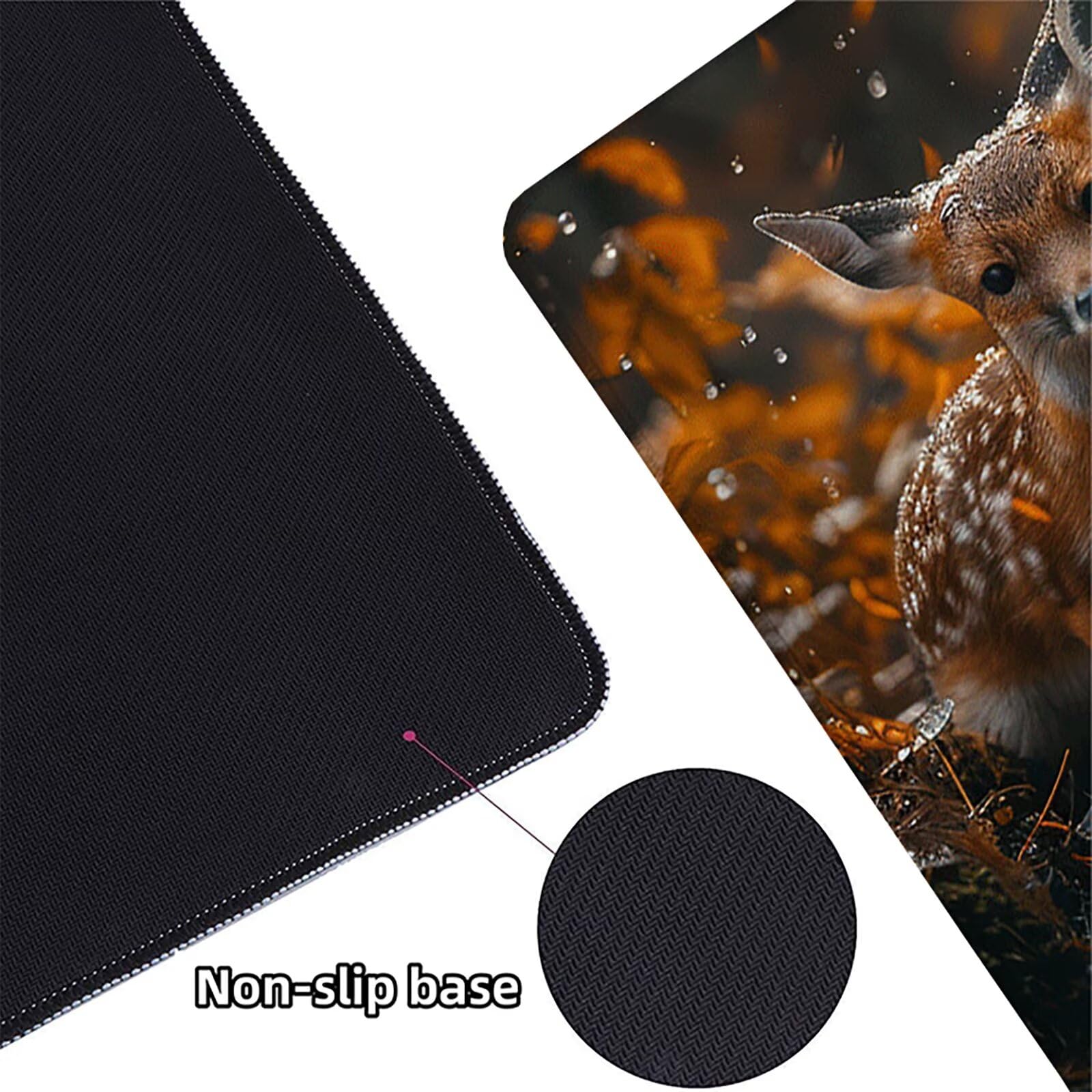 Ciervo Alfombrilla Ratón Gaming XXL 1500 x 800 mm, Alfombrilla Gaming Amarillo Mousepad con Base de Goma Antideslizante, Impermeable Desk Mat para Teclado y Raton, Accesorios Gaming, Regalos X-Y