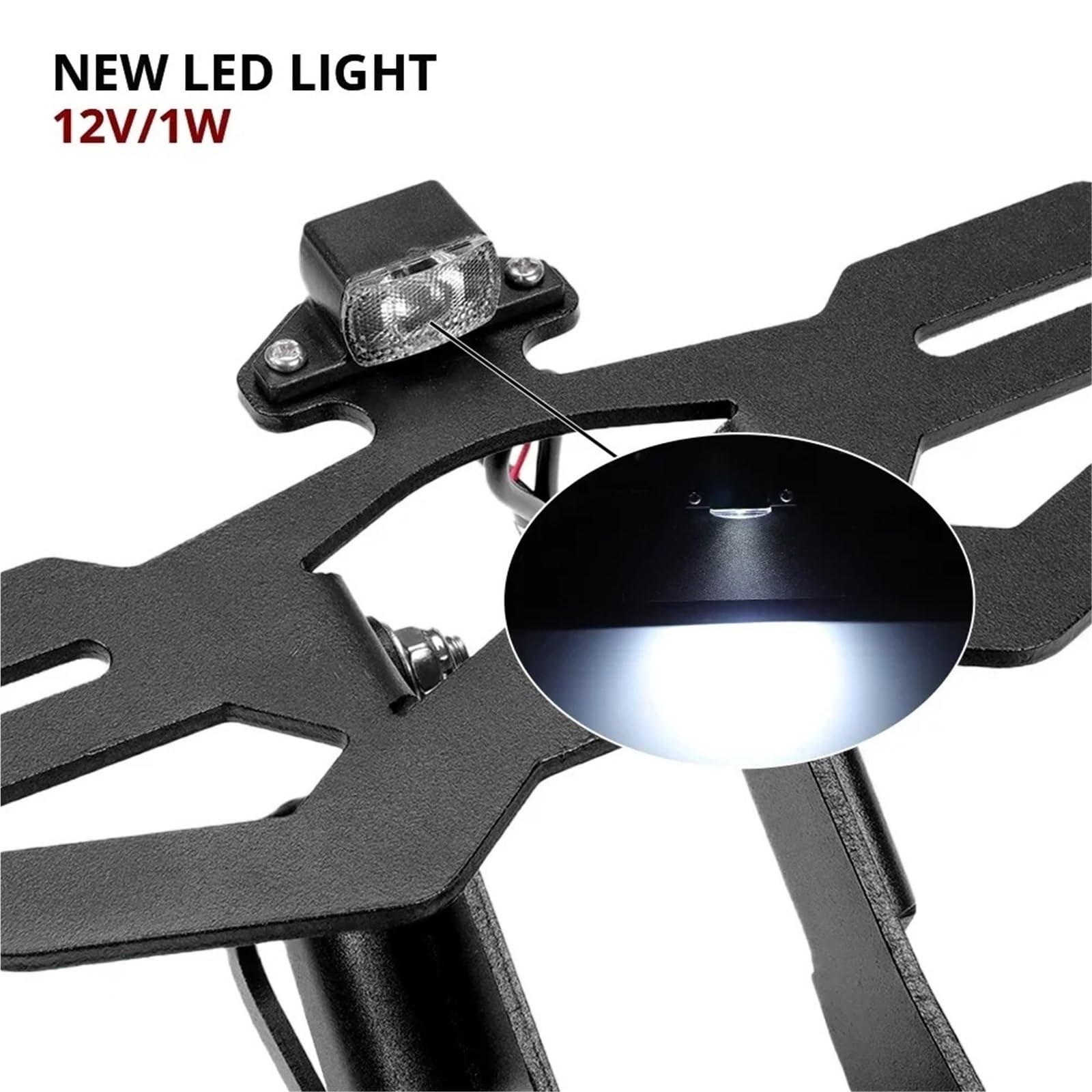 Rejestracyjnej motocykla Uchwyt tablicy rejestracyjnej pasuje do motocykla YAMAHA MT03 MT25 YZF R3 R25 2015-2024 Uchwyt LED Light Fender Eliminator(Holder and Light B)