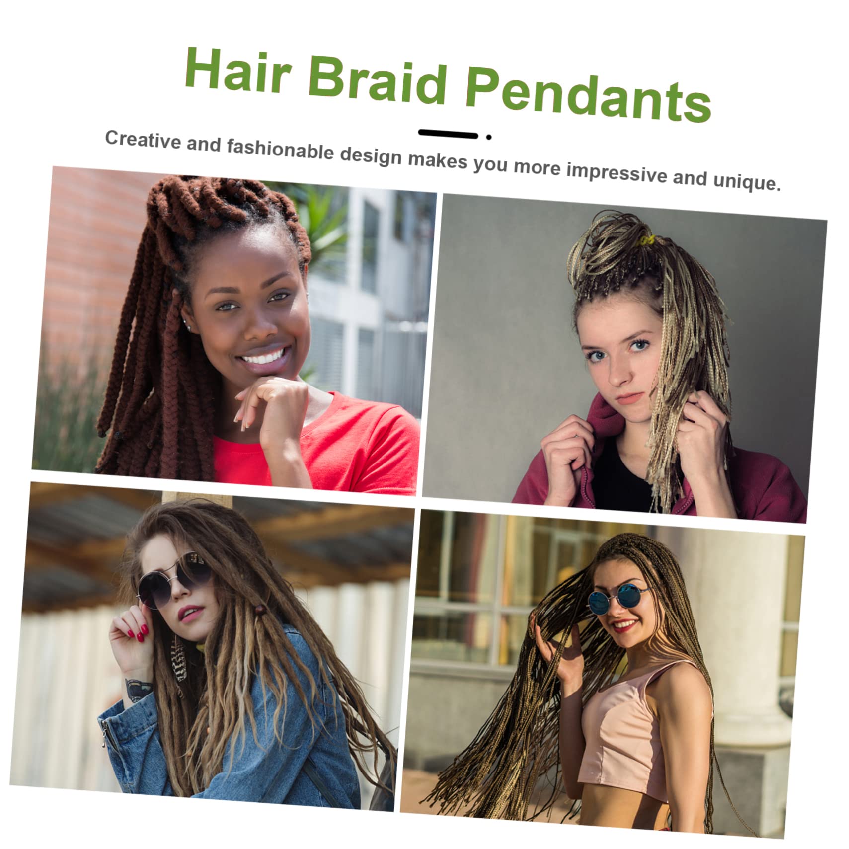 POPETPOP 210stücke Teiliges Dreadlock Zubehör Metall Haarschmuck Für Zöpfe Haarperlen Und Manschetten Für Frisuren Für Und