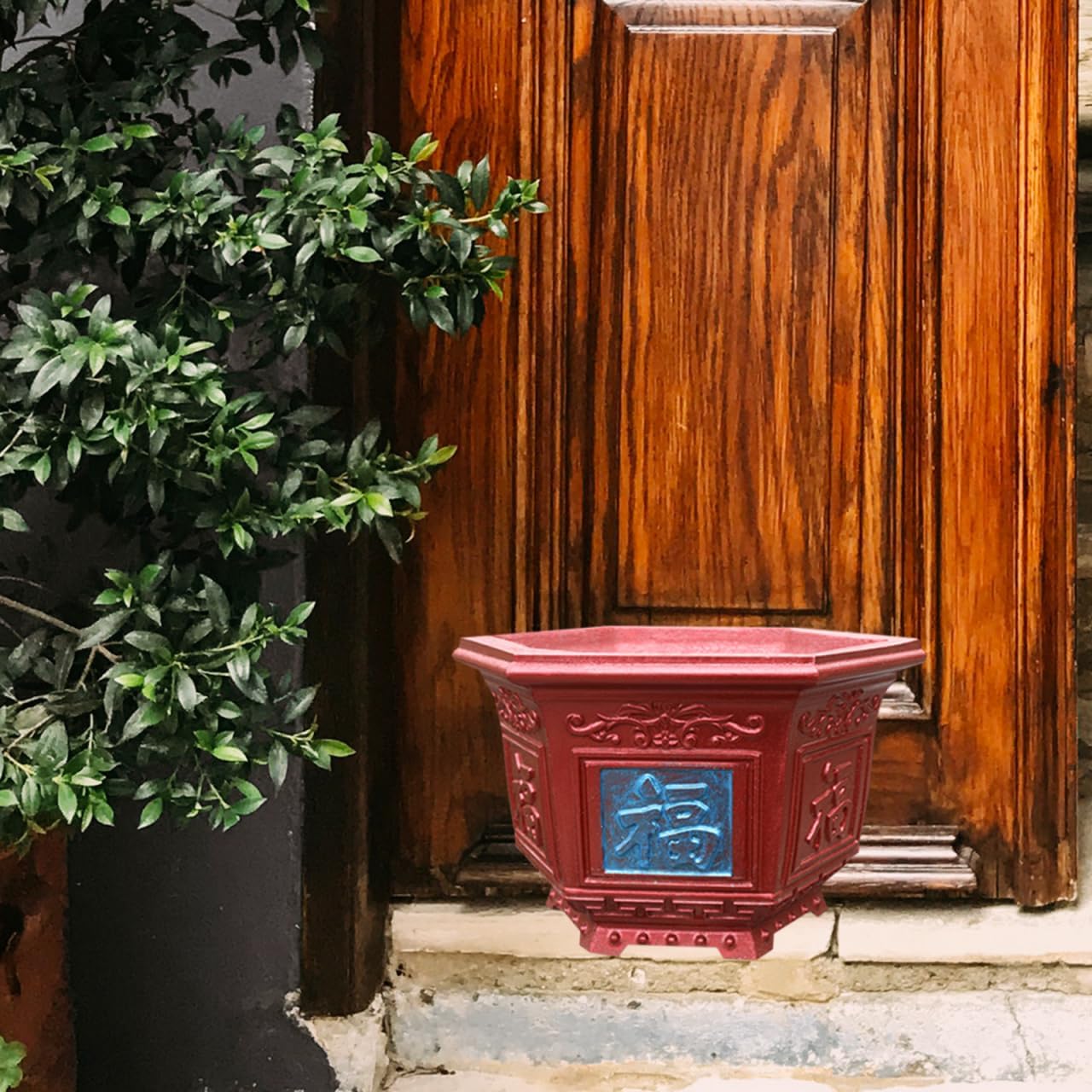 Flower Planter Mold for Concrete Succulent Pot DIY Flower Pot Making for Crafts Hexagon Bonsai Cement Mold for Creative Handcrafts and Bonsai Decoration