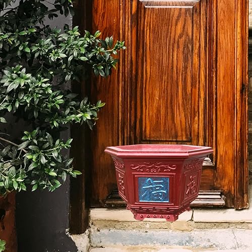 Miniatura 8 de Bonsái Cemento Decoración del Hogar Maceta Hexágono Hecho a sí mismo Artesanía de Resina Caja de Almacenamiento Decoración de Concreto Artesanías