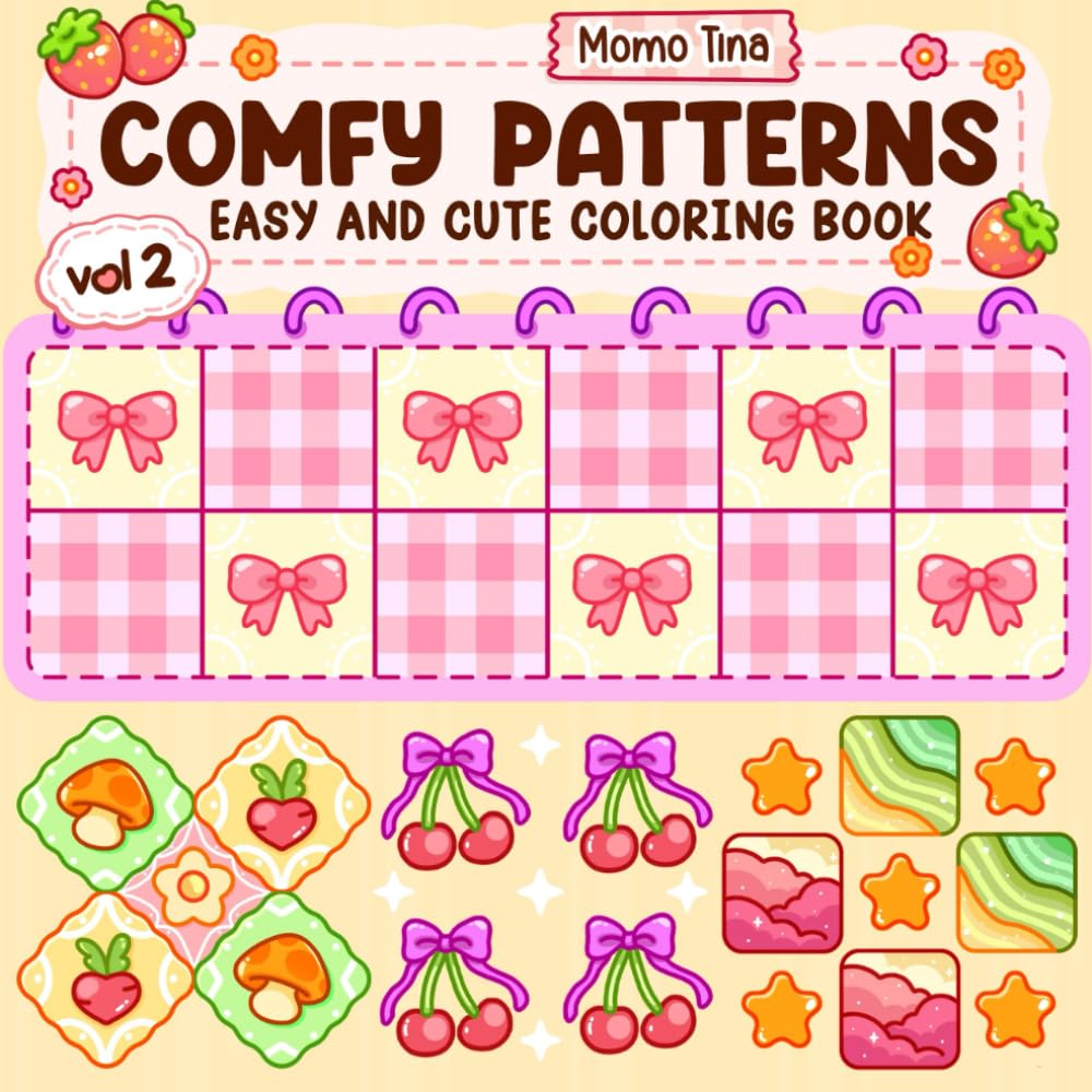 Comfy Patterns Vol.2: Relaxing Coloring Book for Adults and Teens with Cute and Cozy Patterns for Stress Relief