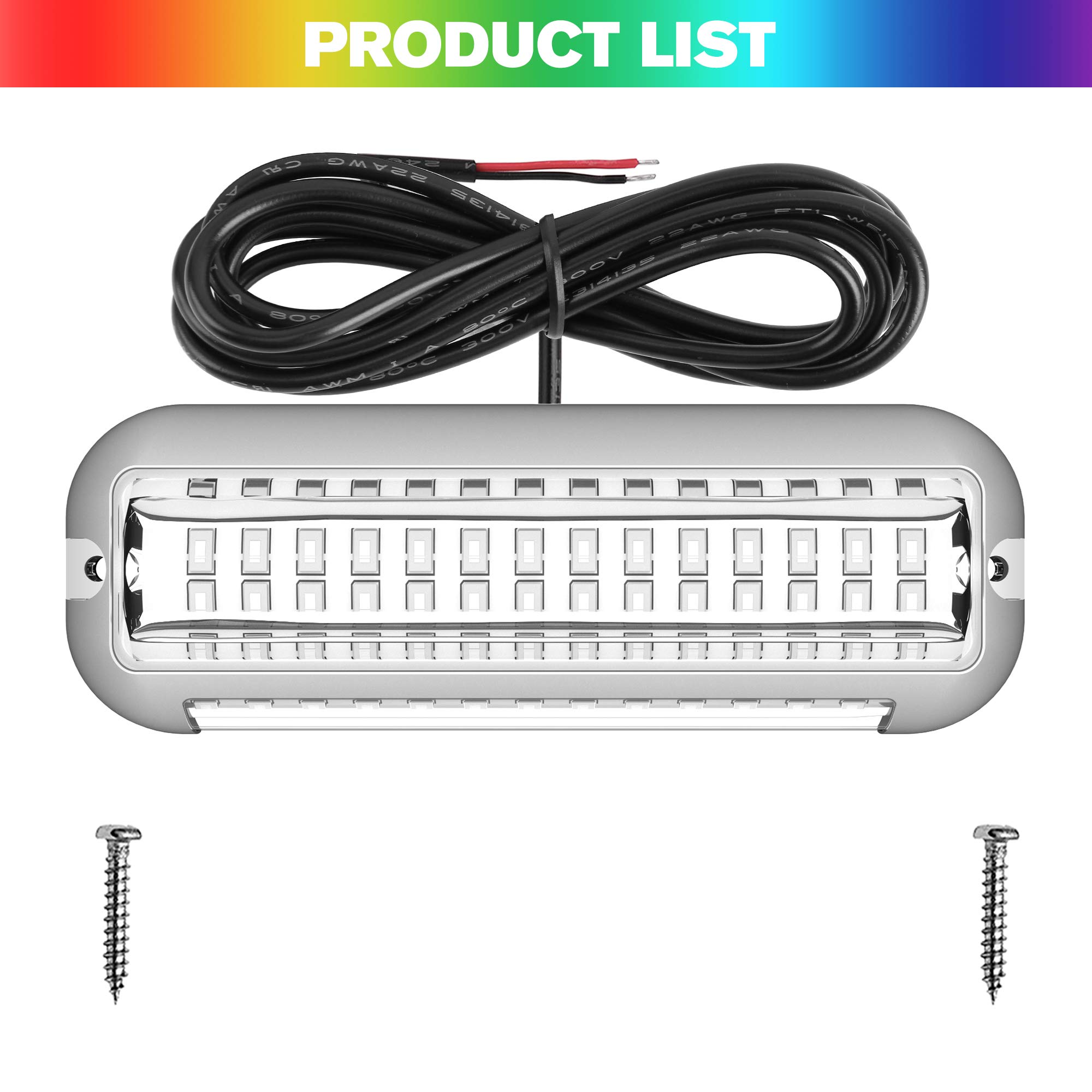 Buy HUSUKU Plus 1x84LED Marine Led Lights for Boat Underwater, 5.1inch