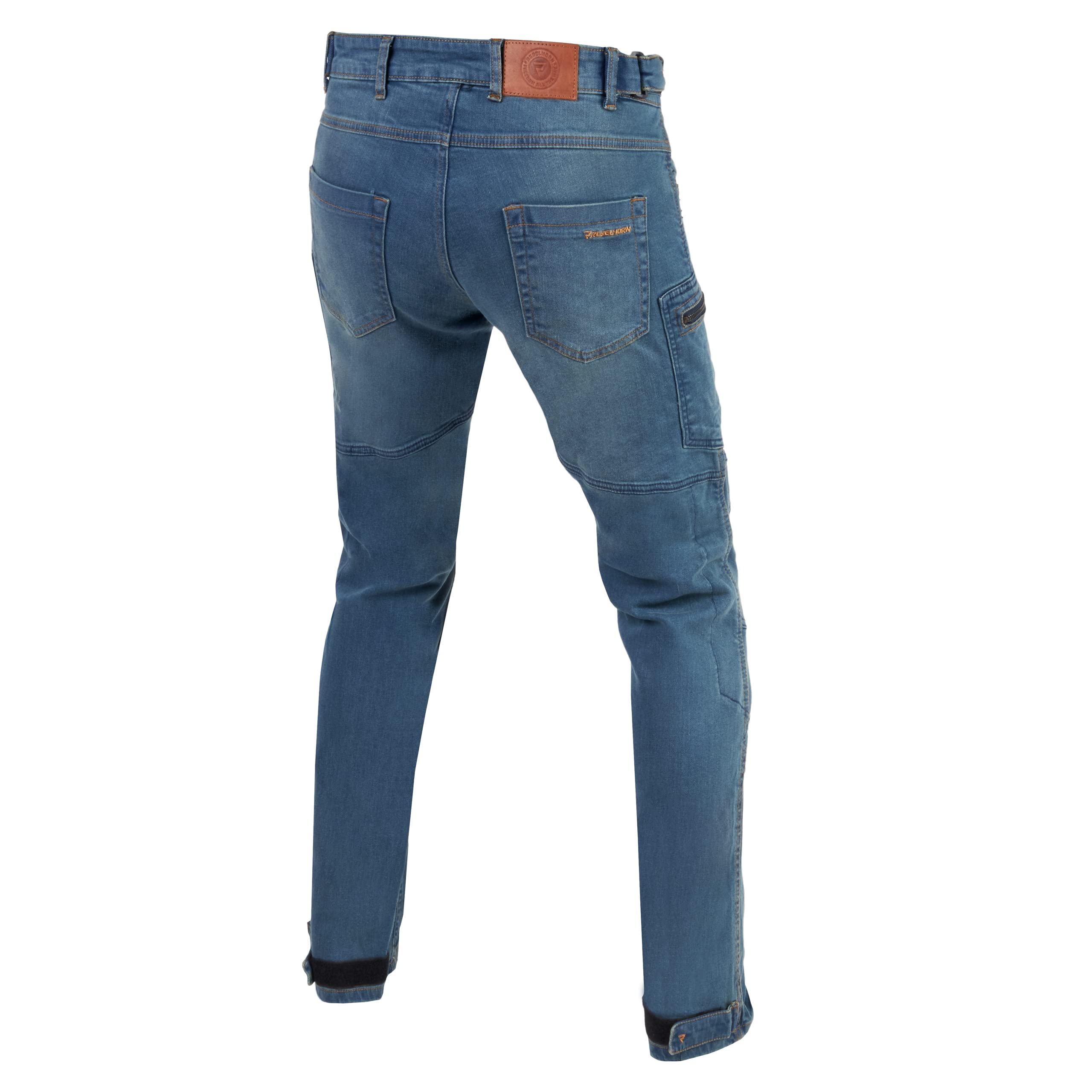 REBELHORN Urban III Jeansy motocyklowe męskie | Podszewka z włókna aramidowego | Ochraniacze kolan i bioder level 2| Otwory wentylacyjne | 7 Kieszeni | Loose Fit