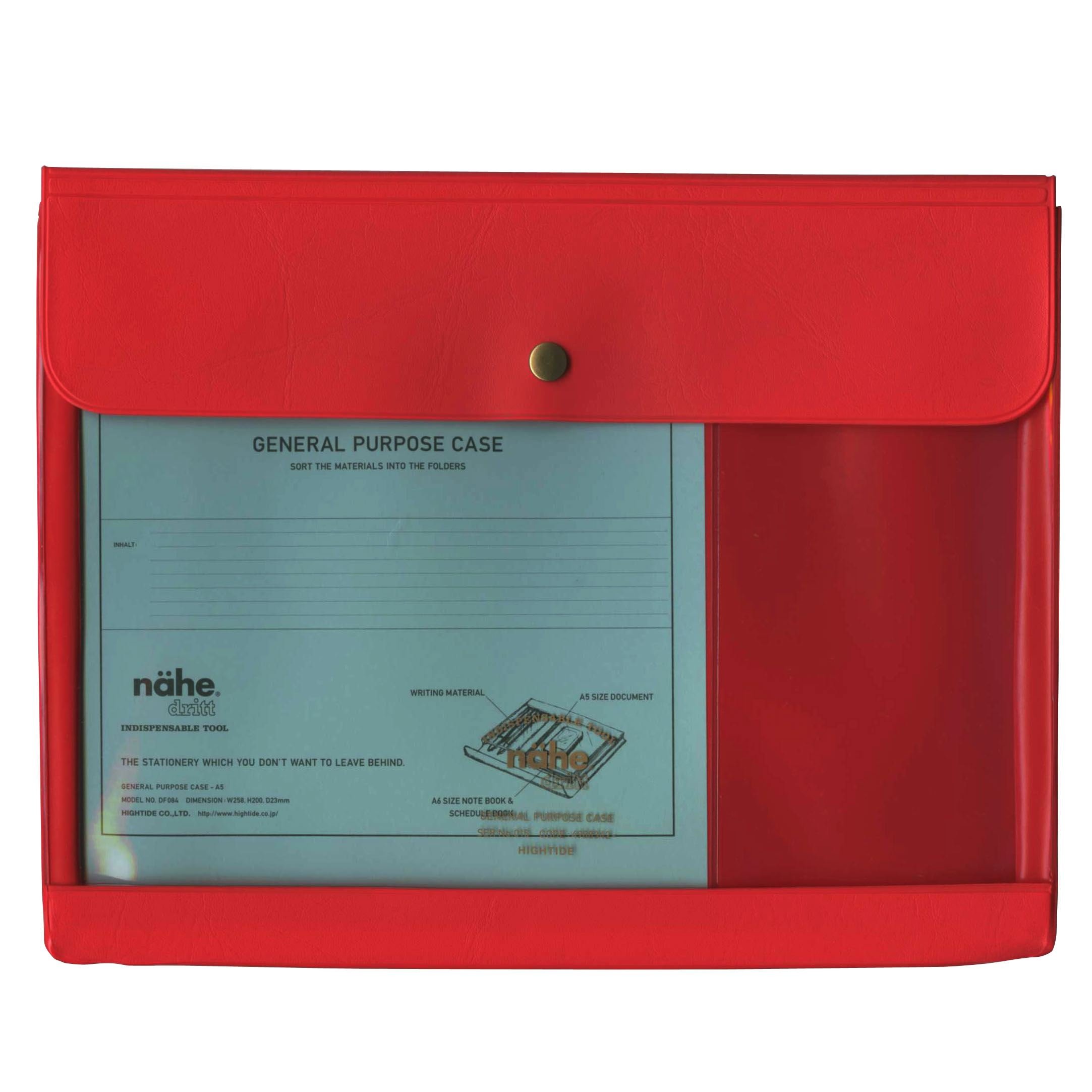 HIGHTIDE] General Purpose Case A5 Red Nahe DF084-RE