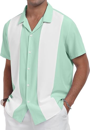 YTD Mens Vintage Bowling Shirt