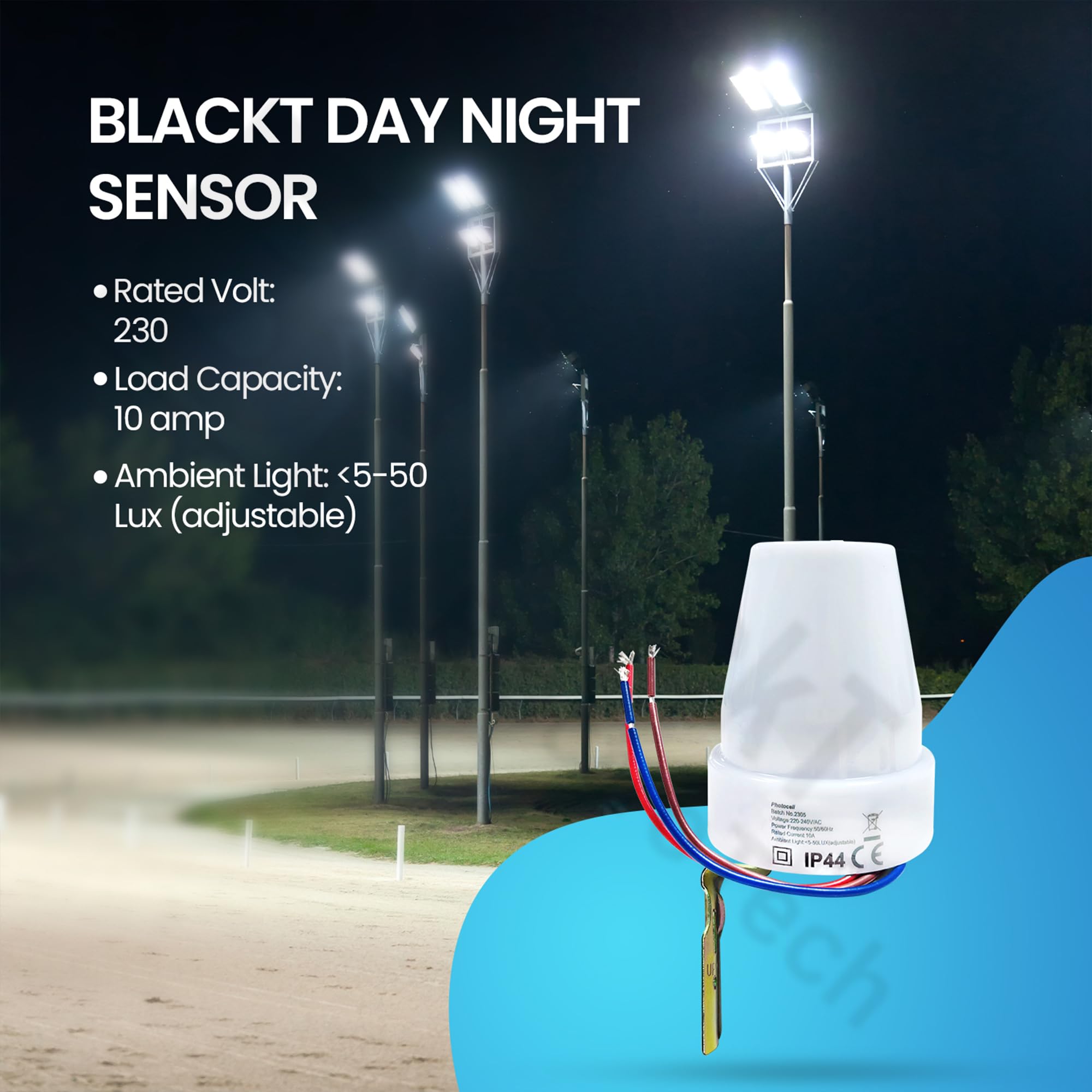 Blackt Electrotech: BT31P1 Day/Nights Auto on and off Photocell LDR Switch 2 PC PACK 4
