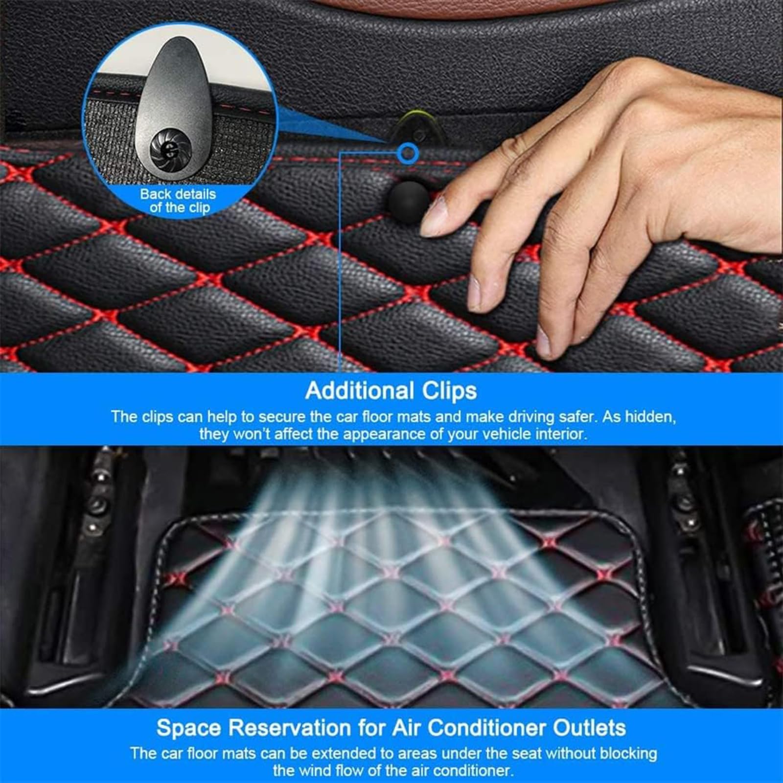 4 stuks autovloermatten, voor Peugeot 2008 II Active/Allure/GT Pack SUV 2019-2022 2023 2024 All-Weather Automatten Op maat gemaakte Automatten Vloermatten Antislipmat, Waterdicht Slijtvast