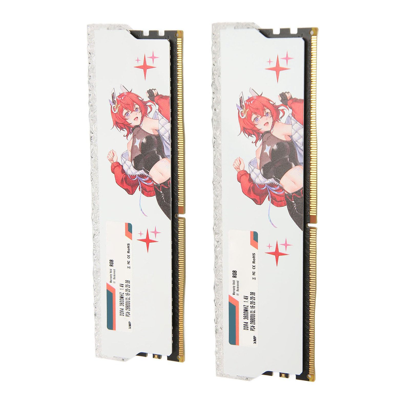 Generic Moduł Pamięci Stacjonarnej 3600 MHz DDR4 RAM CL16 20 20 38 1,35 V do Komputera do Gier Materiał: PCB, Metal 2x DDR4 RAM (32 GB (2x16 GB))