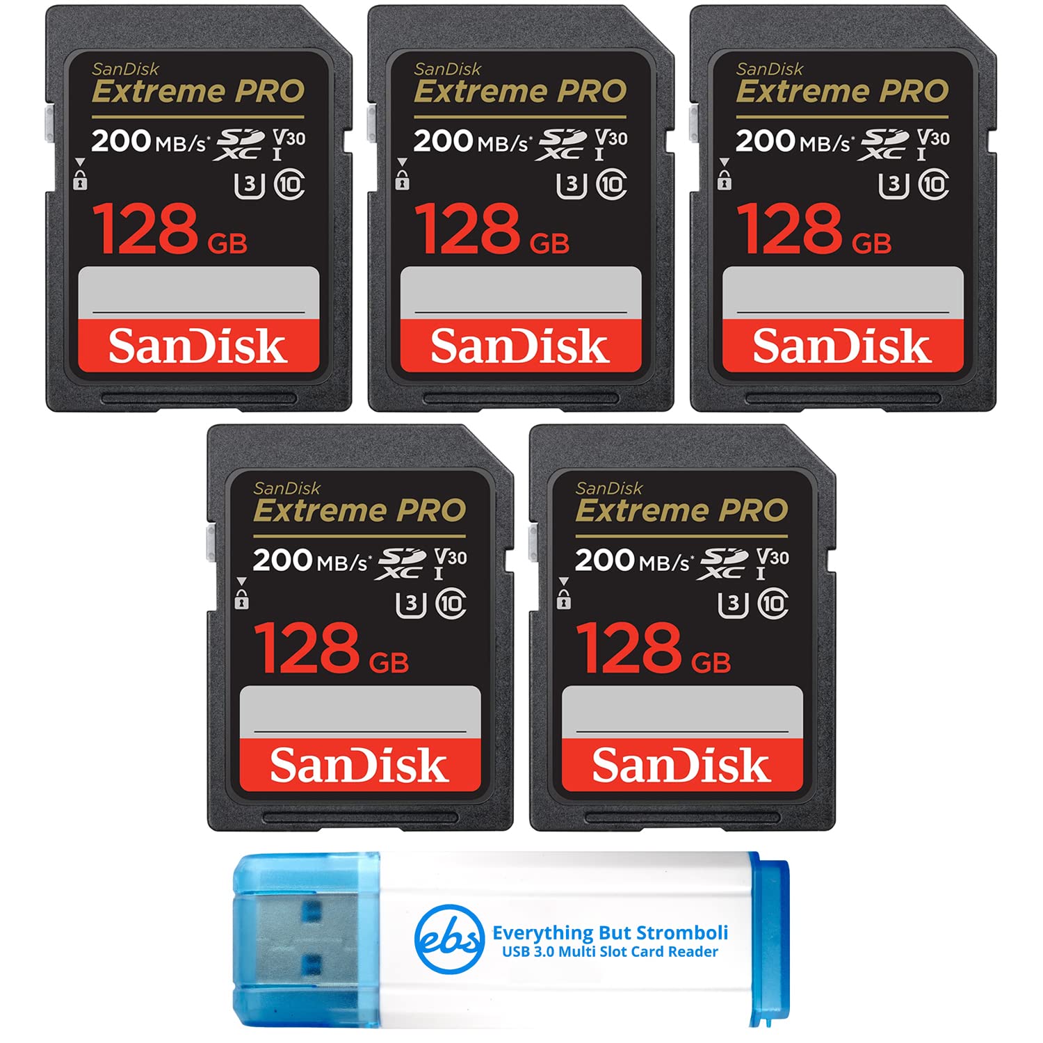 Amazon.com: SanDisk 128GB SD Extreme Pro Memory Card (Five Pack