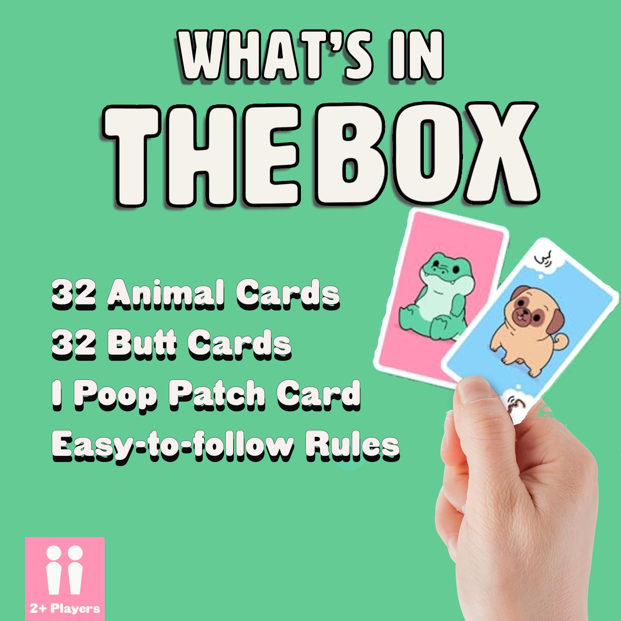 Ginger Fox May Contain Butts Card Game - Funny Fast Reaction Family Party Game Matching works for Kids & Adults - 2-6 Players - Ages 6+ - Image 4