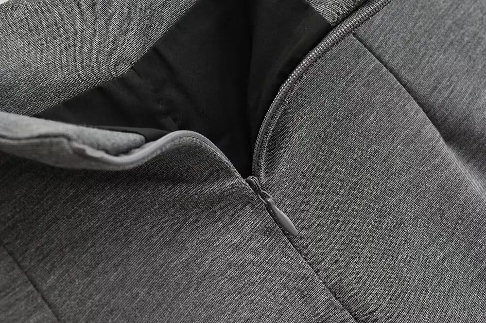 SWEPER Jupe Courte Femme - Rue Gris Femmes Mini Jupe Printemps Asymétrique Portefeuille Froncé Fermeture Éclair Taille Haute Femme Paquet Hanche Jupe