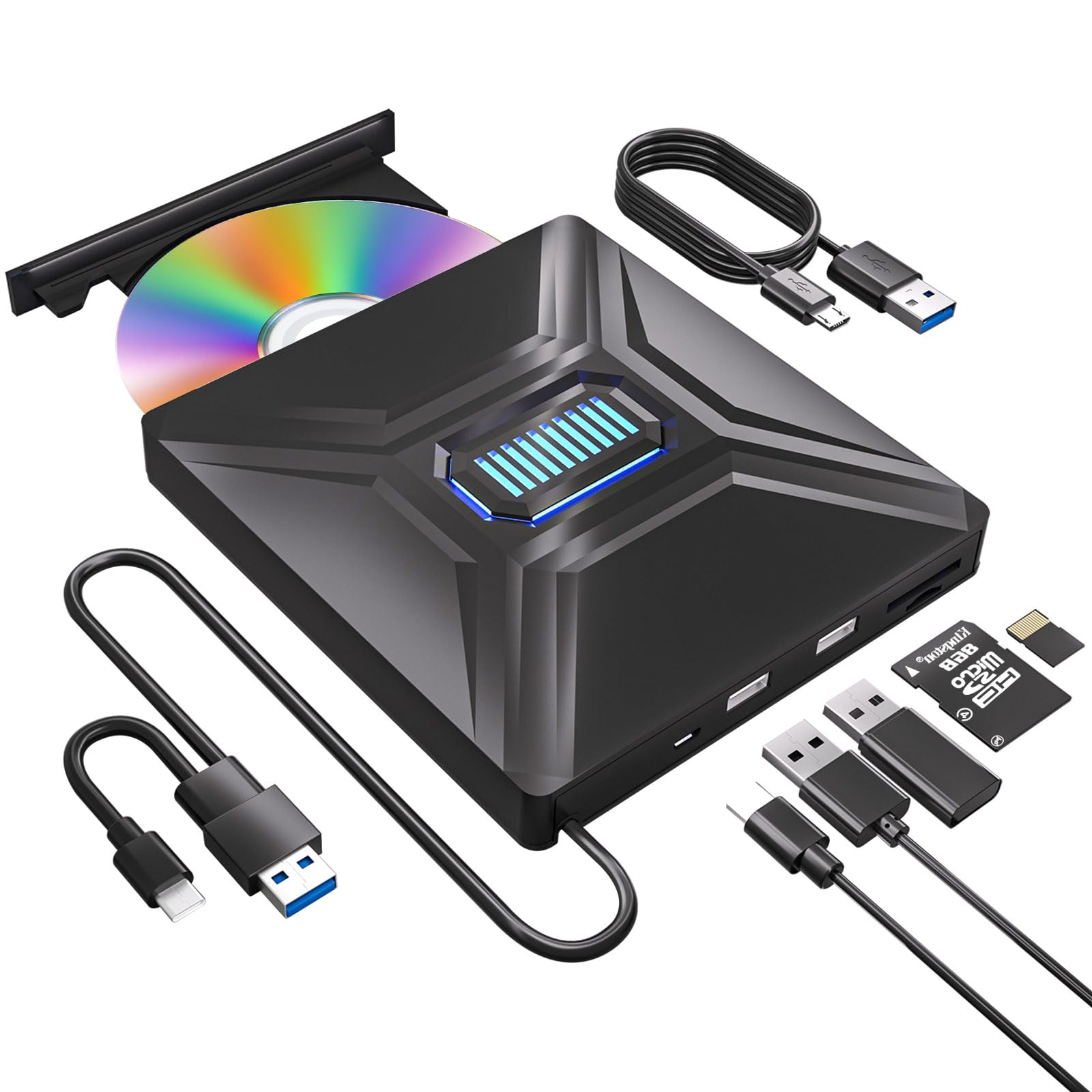 Win11正式対応i5/メ8G/SSD/DVD/カメラ/無線/TypeC/SD Amazon.co.jp: DVD CD 外付けドライブ 【6in1多機能モデル】SD/TF