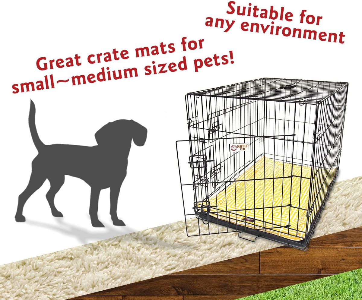 30" Towers Citrus Yellow Crate Dog Bed Mat By Majestic Pet Products