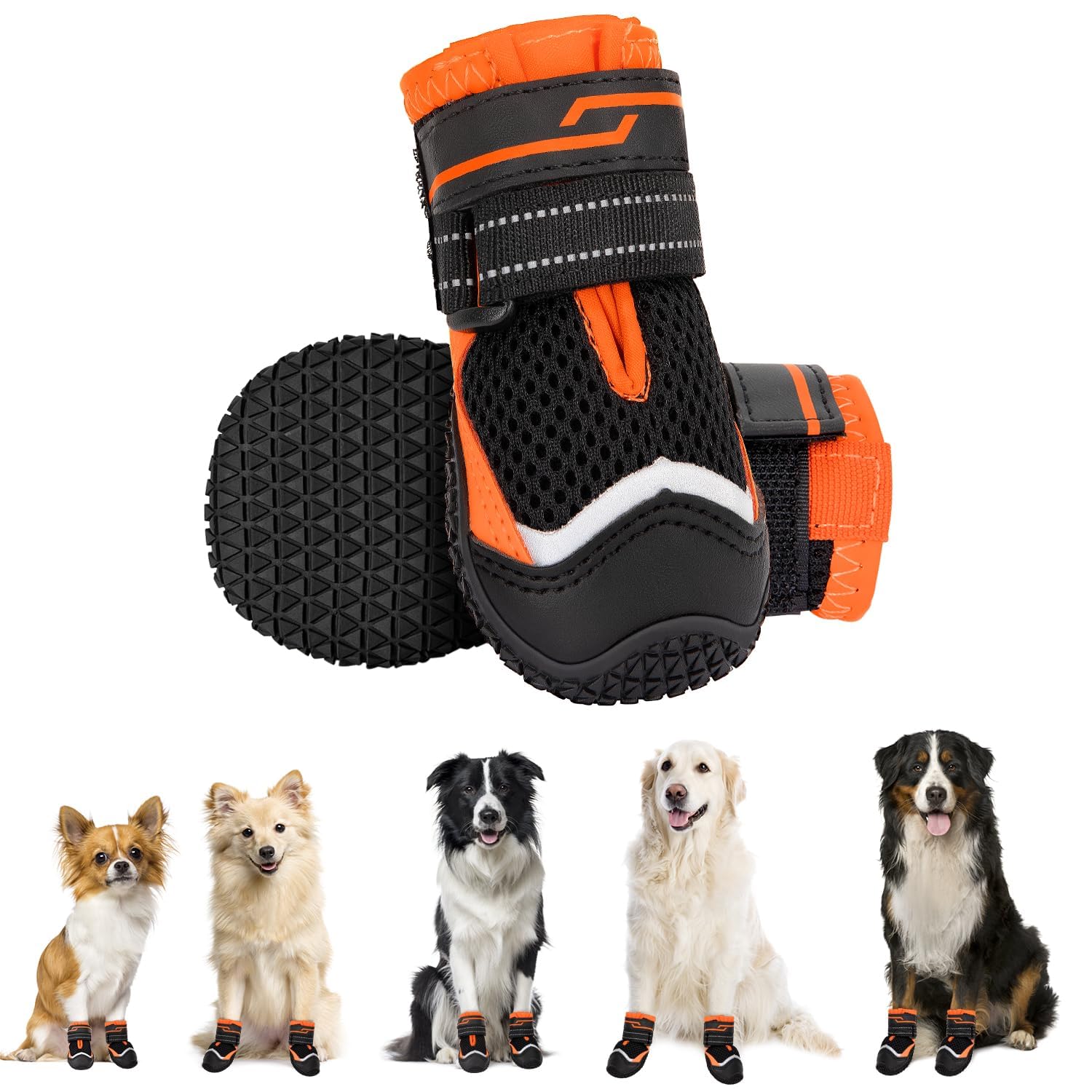 Eyein Dog Boots Paw Protector, Breathable Dog Boots for Injured Paws, 2pcs
