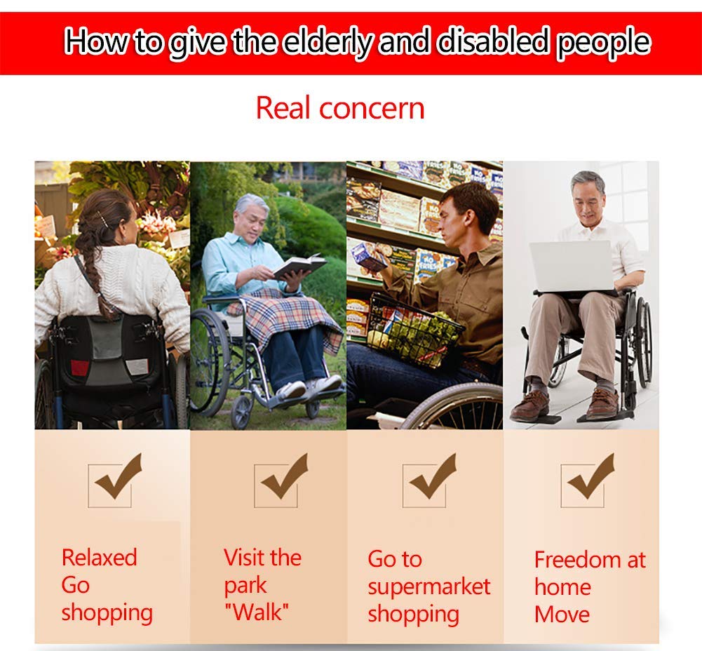 Sedia a rotelle elettrica per impieghi gravosi, Pieghevole, Pieghevole e Leggera, Portatile Powerchair con Cintura di Sicurezza, Alimentazione elettrica o manipolazione Manuale, sc