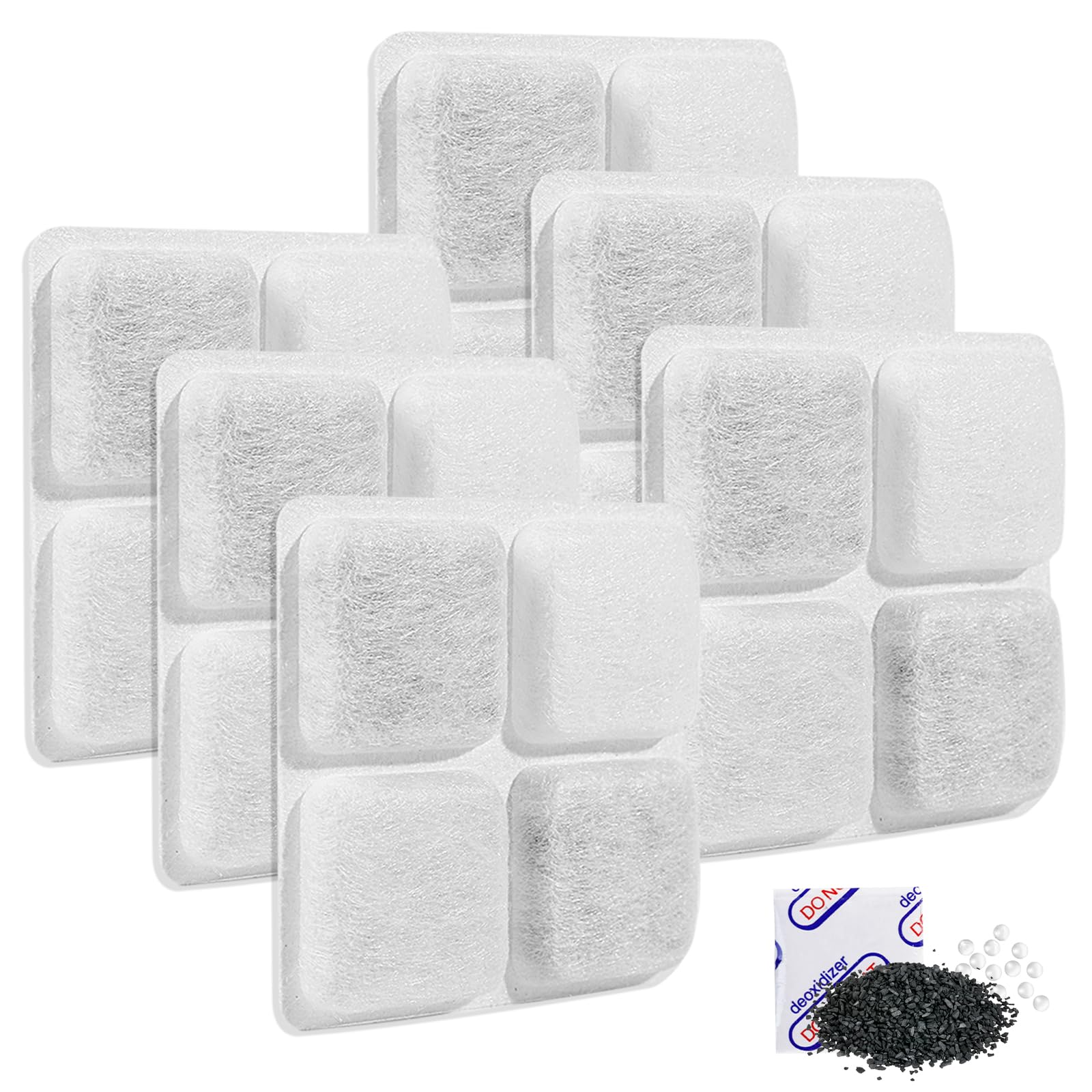 MyfatBOSS 6 Pack Pet Food Desiccant Bag Compatible with Petlibro Automatic Cat Dog Feeders, PLAF001, PLAF002, PLAF101, PLAF005, PLAF006, Enhanced