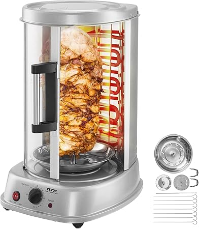 VEVOR Shawarma Grill Machine, Vertical Chicken Shawarma Cooker Machine Countertop,