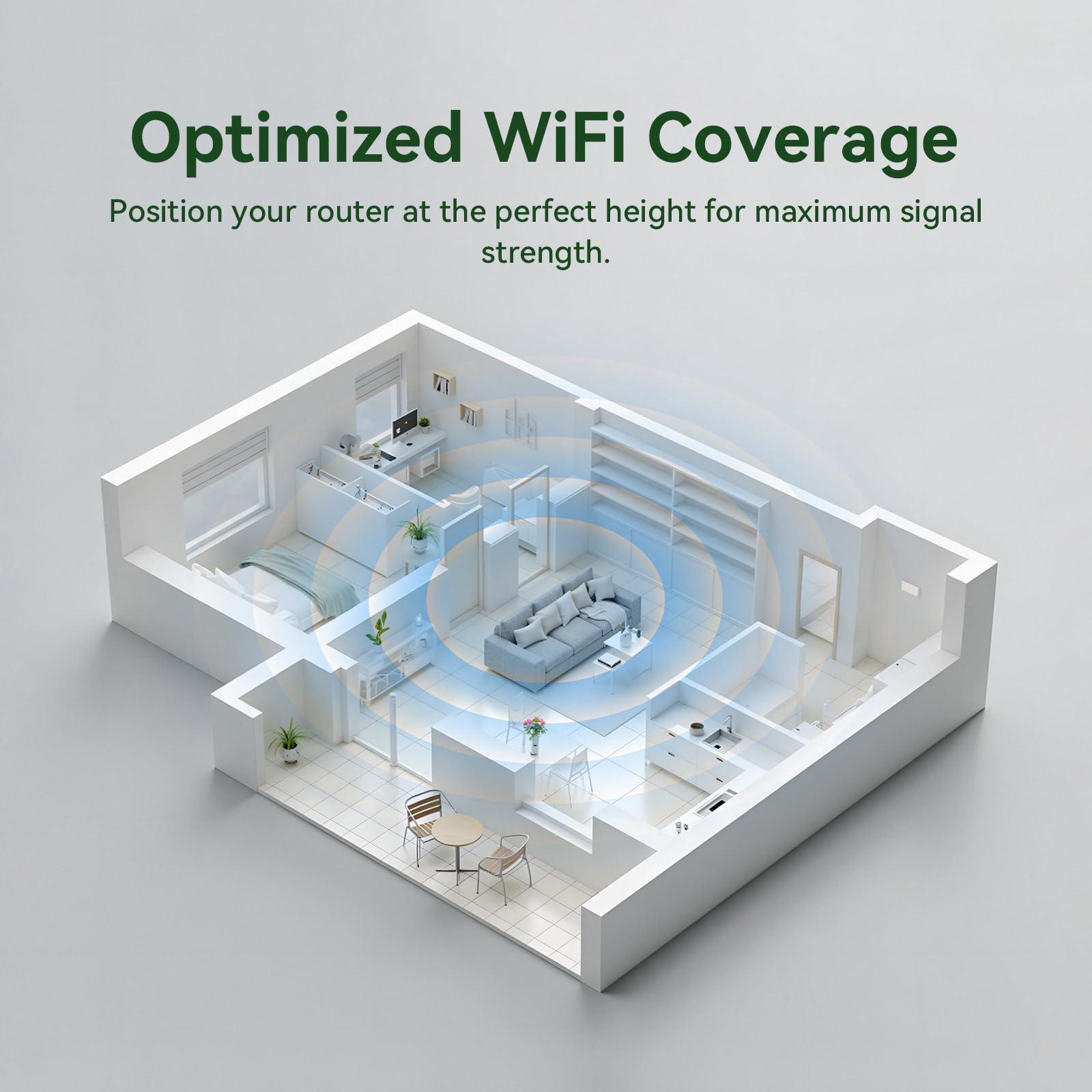 shinar Metalowy zestaw do montażu ściennego kompatybilny z TP Deco BE23 / BE25 / BE3600 / BE5000 Mesh WiFi 7 System oszczędzający miejsce, uchwyt biały, 1 opakowanie