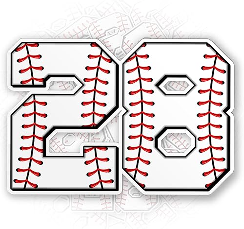 Adhesivo personalizado de números de béisbol, sóftbol, casco, calcomanías troqueladas de vinilo impermeable para coches, bicicletas, laptop, botella Adhesivo personalizado de números de béisbol, sóftbol, casco, calcomanías troqueladas de vinilo impermeable para coches, bicicletas, laptop, botella