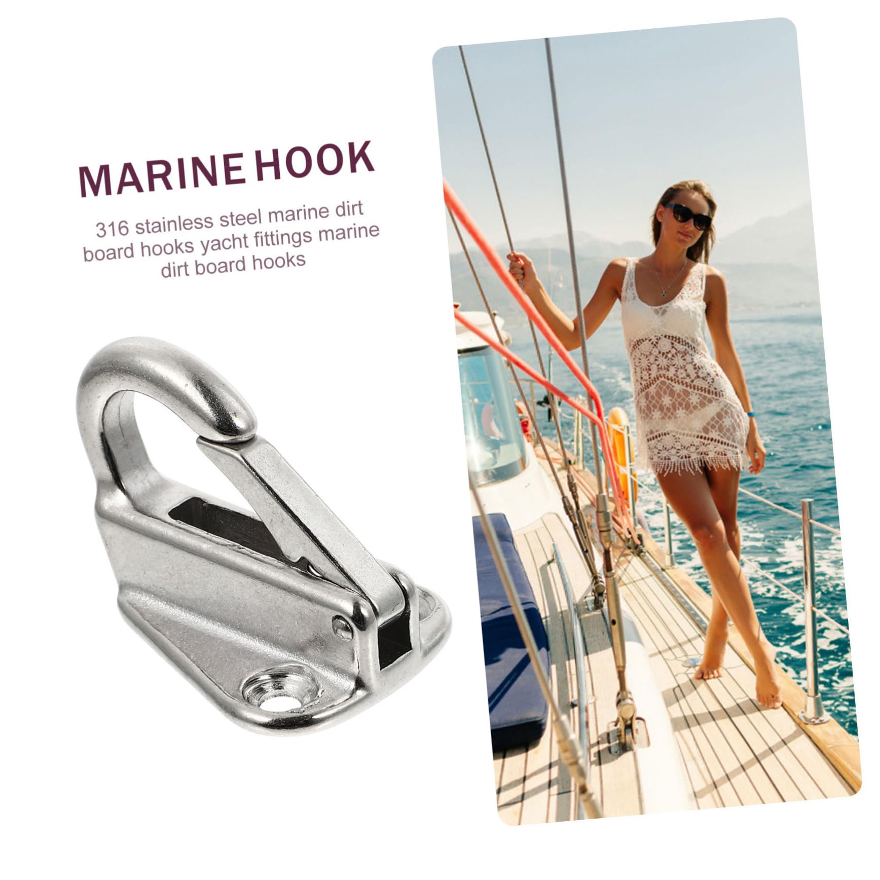 Yardwe Gancho Guardabarros Bicheros para Atraque Perchero Portátil Acessorios Nauticos Accesorios Náutica Ganchos para Tablas De Tierra Ganchos Útiles para Silver