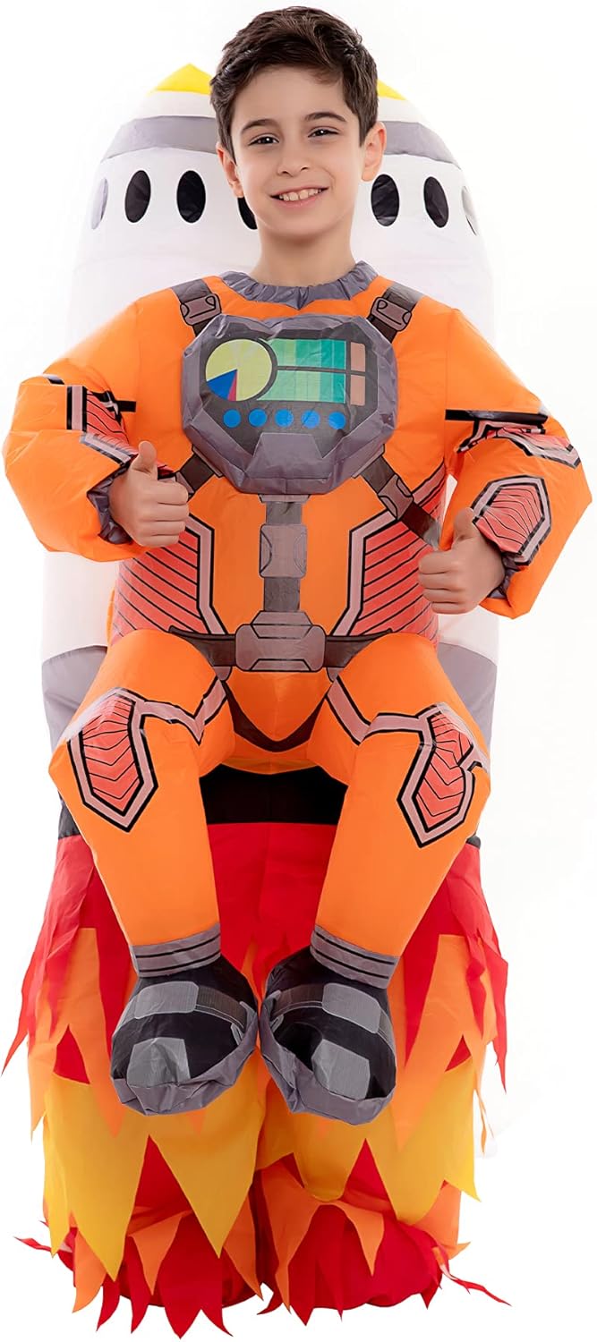 Spooktacular Creations Unisex Kids Inflatable Halloween Costume Jet Pack Inflatable Costume with Rocket - Image 2