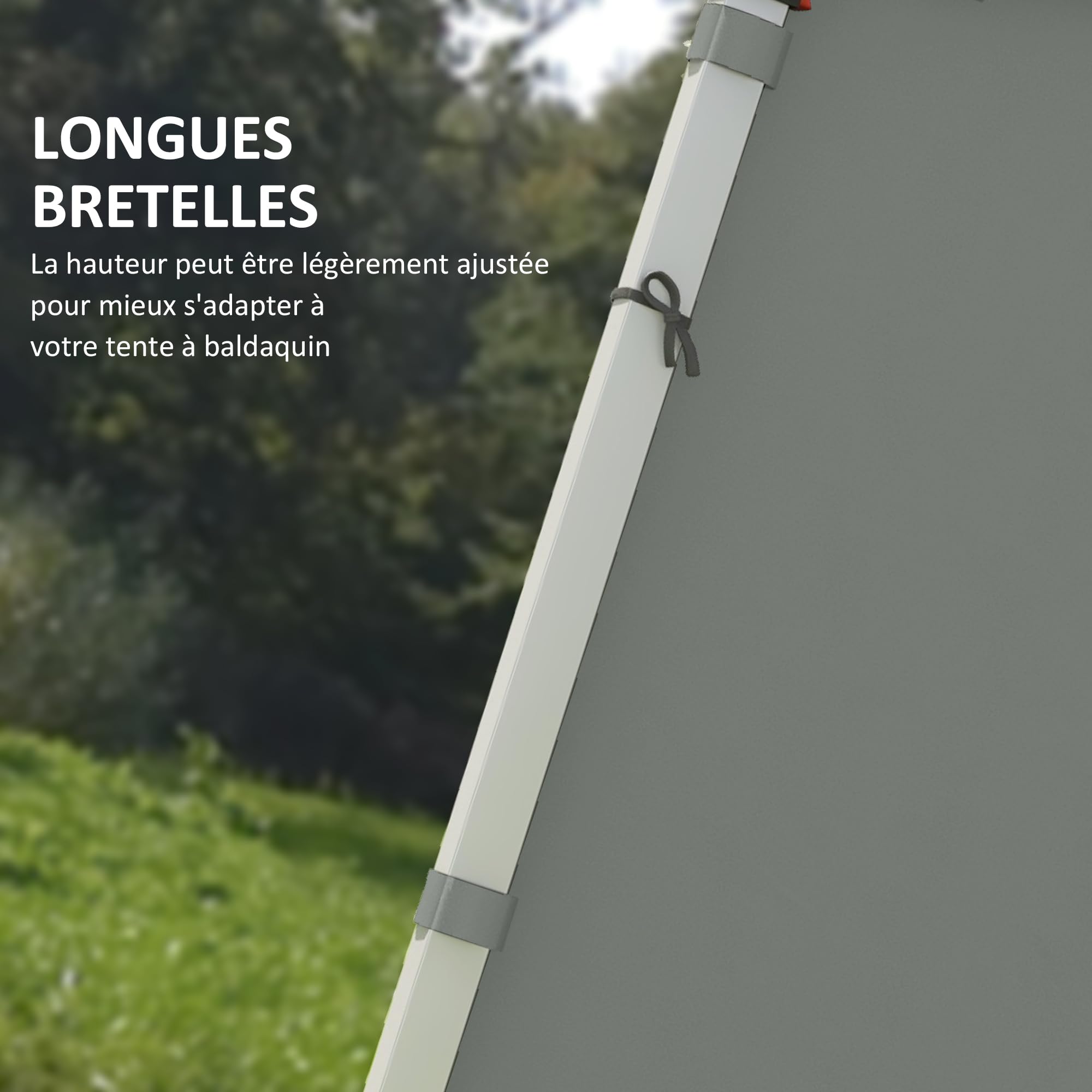 Outsunny Parois Latérales de Rechange Barnum 3 x 3 ou 3 x 6 m Gris Foncé