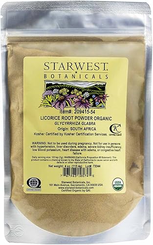 Polvo de raíz de regaliz orgánico 4 OZ (3.99 oz)
