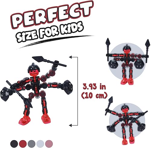 Miniatura 3 de Zing Klikbot Galaxy Pack, juego de 3 figuras de acción posables con armas, incluye 1 héroe (hielo), 1 villano (maze) y 1 guardián (escorpión),