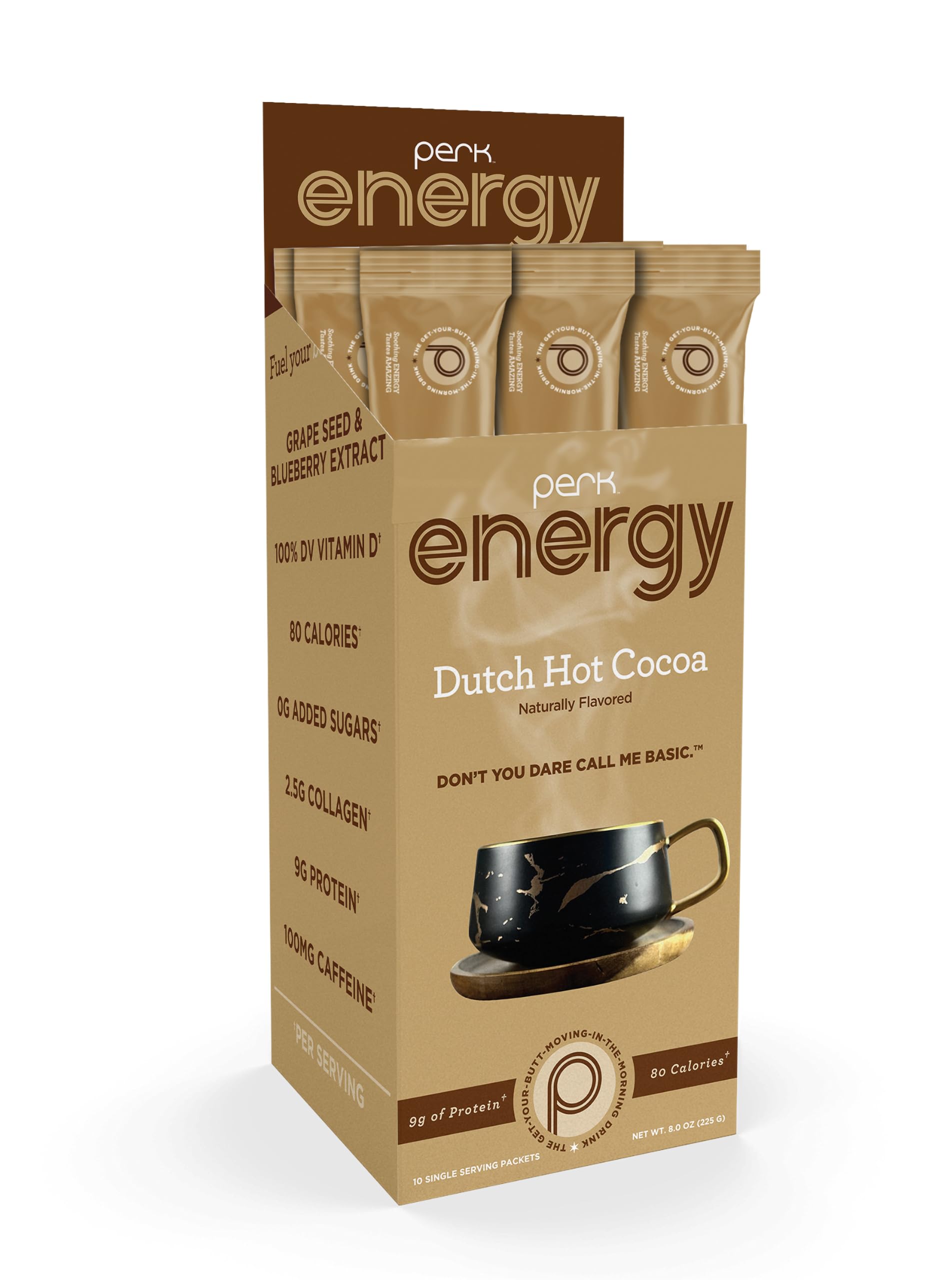 Amazon.com : Perk Energy Drink Mix (Dutch Hot Cocoa) 10 Stick