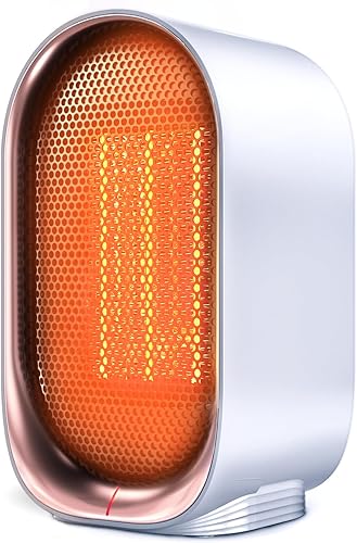 Calentador de espacio, calentadores pequeños portátiles para uso en interiores, calentador eléctrico de escritorio con protección contra