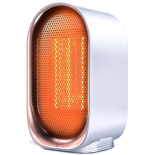 Space Heater, Portable Small Heaters for Indoor Use, Electric Desk Heater with Overheat and Tip-Over Protection, Mini Personal Heaters for Home Office Workspace,Blue