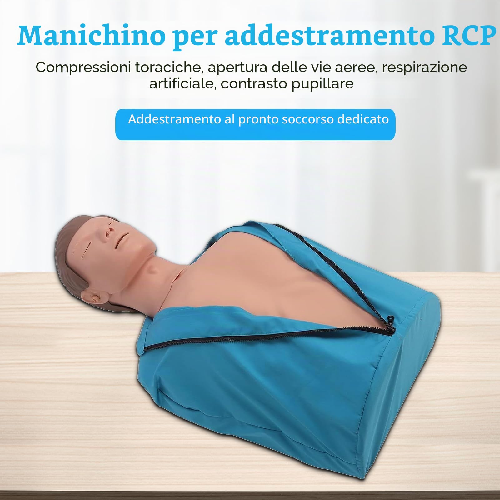 Manichino Rianimazione Per Adulti A Mezzo Corpo, Manichino Primo Soccorso Rcp Kit, Manichino Professionale Per Addestramento Modello Didattico