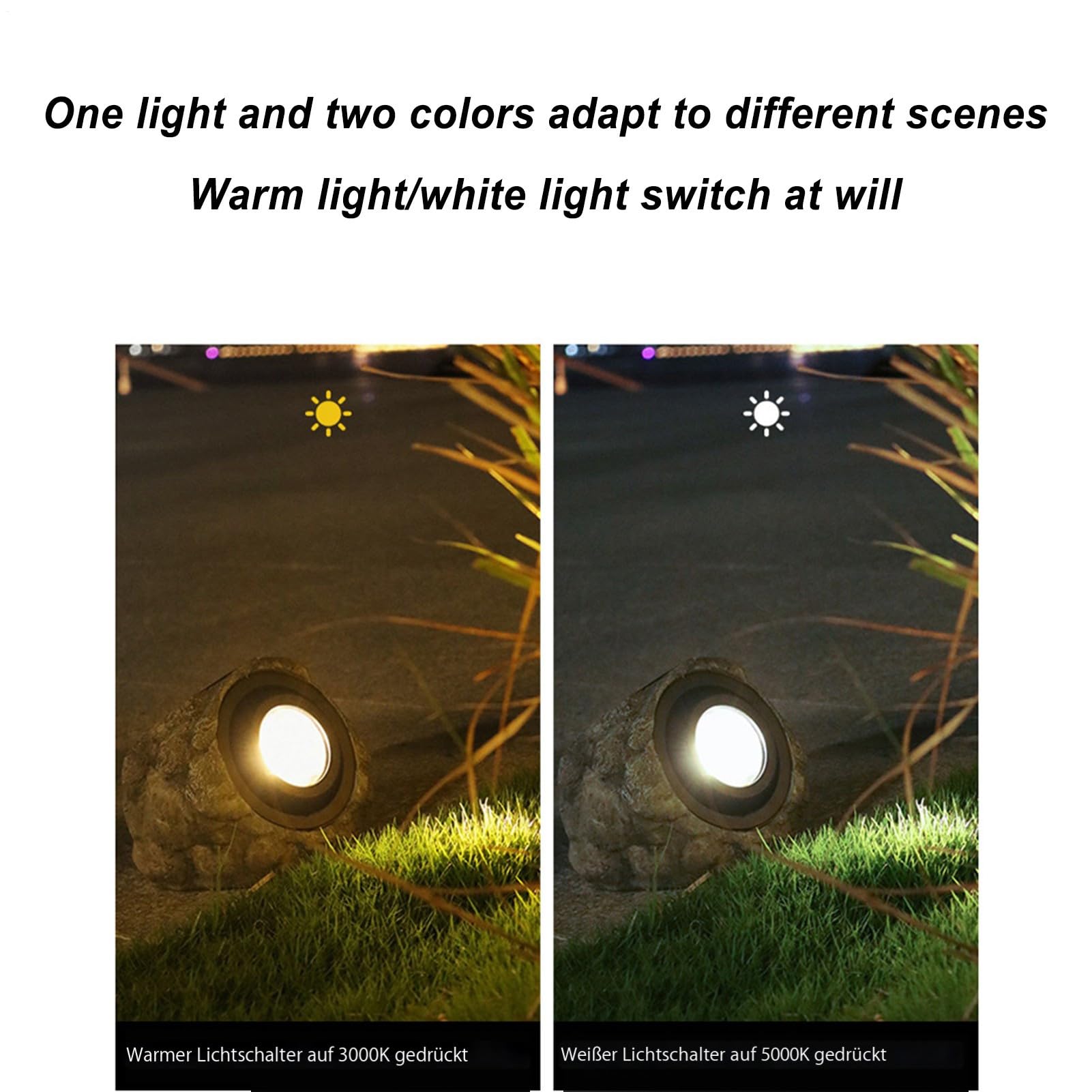 da giardino, per esterni, illuminazione solare per paesaggi rocciosi, illuminazione solare decorativa impermeabile per il giardino