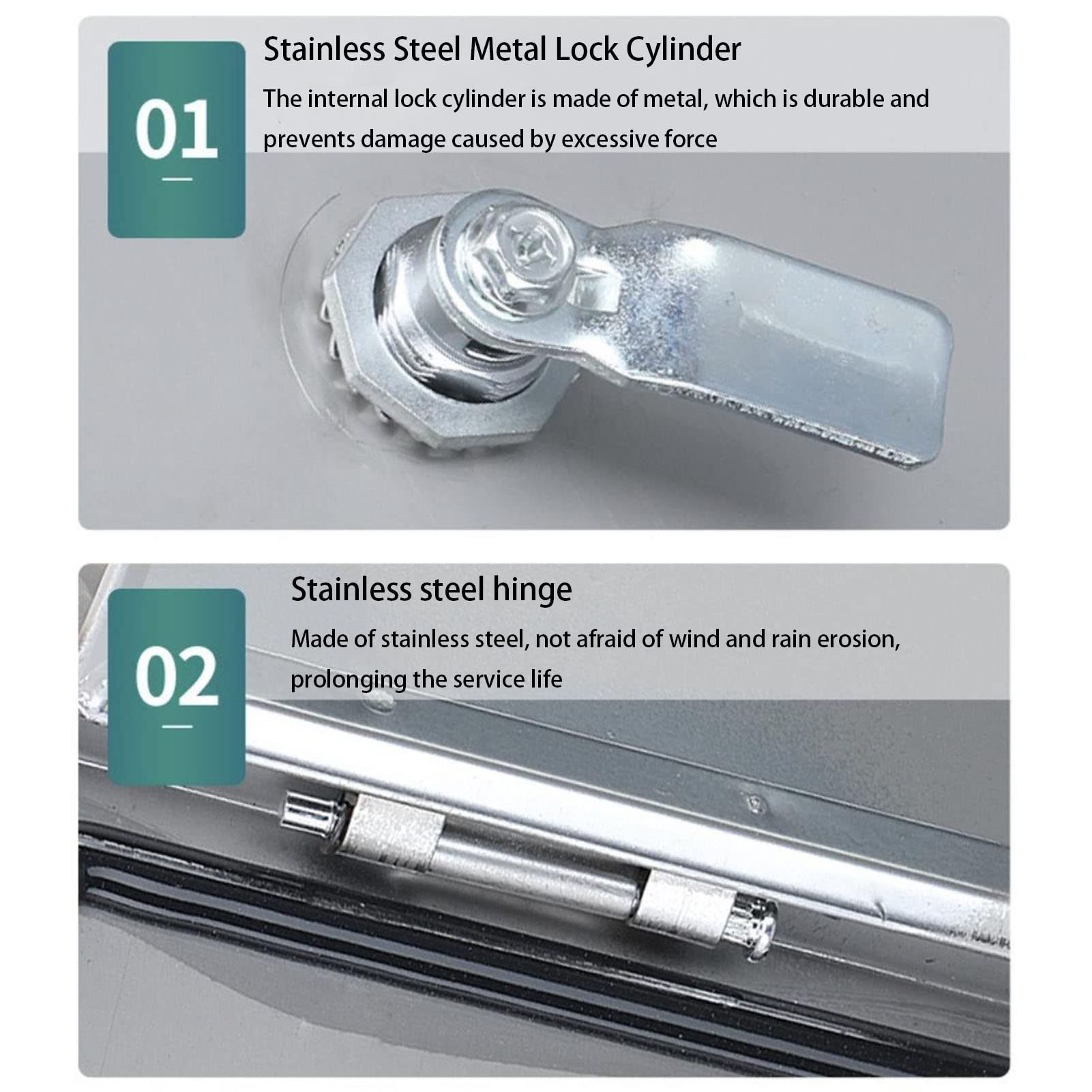 Edelstahl Schaltschrank 300x250x140mm IP54 - Wasserdichter Verteilerkasten Für Außenmontage