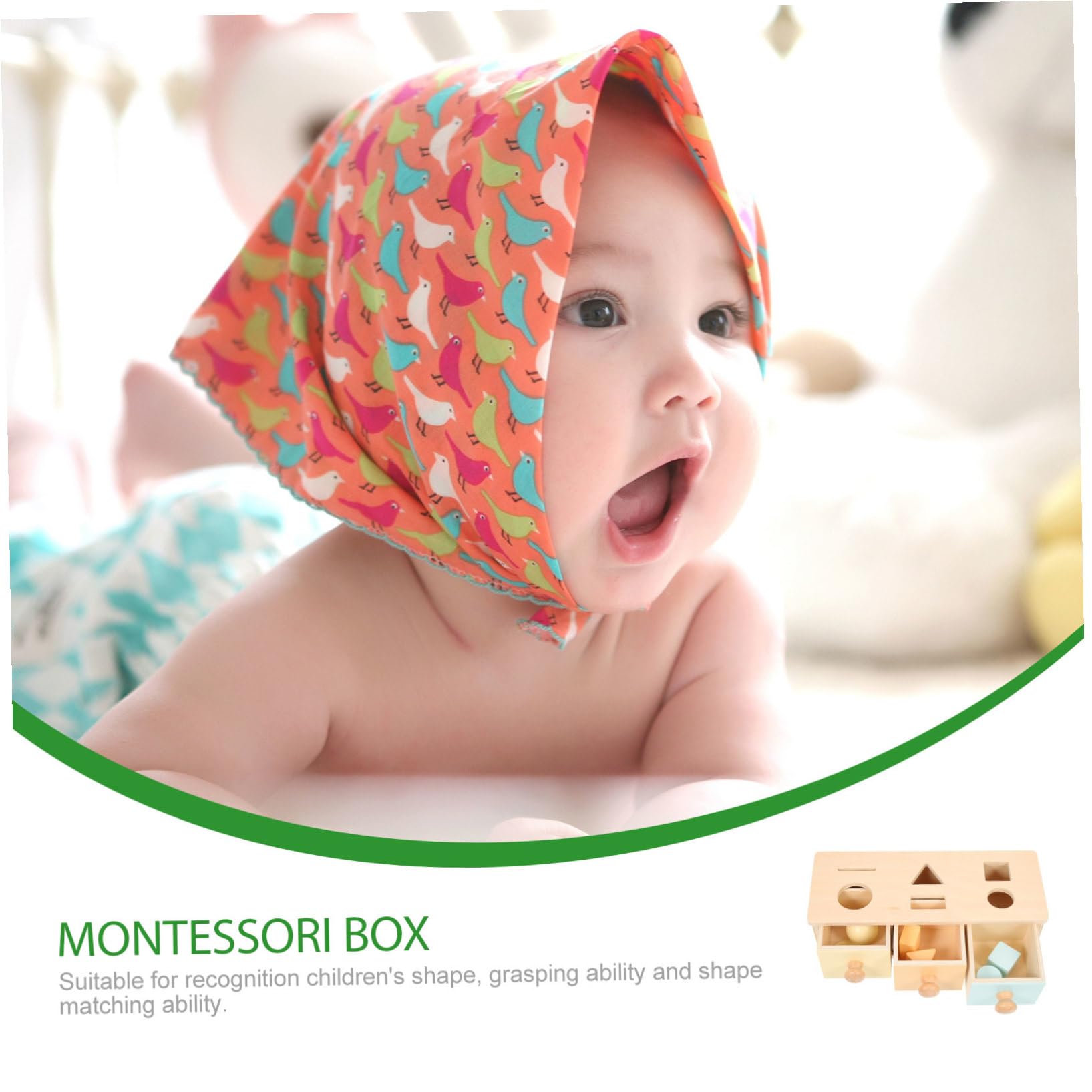 Caja Montessori de Madera Educativa para Juguete Intelectual Multifuncional con Desarrollo de Motricidad Fina y Reconocimiento de Colores para Bebés y Preescolares Regalo para