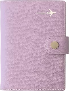 Genuine Leather Passport Case, RFID Passport Cover with Credit Card Holder for Women and Men Family ID Travel