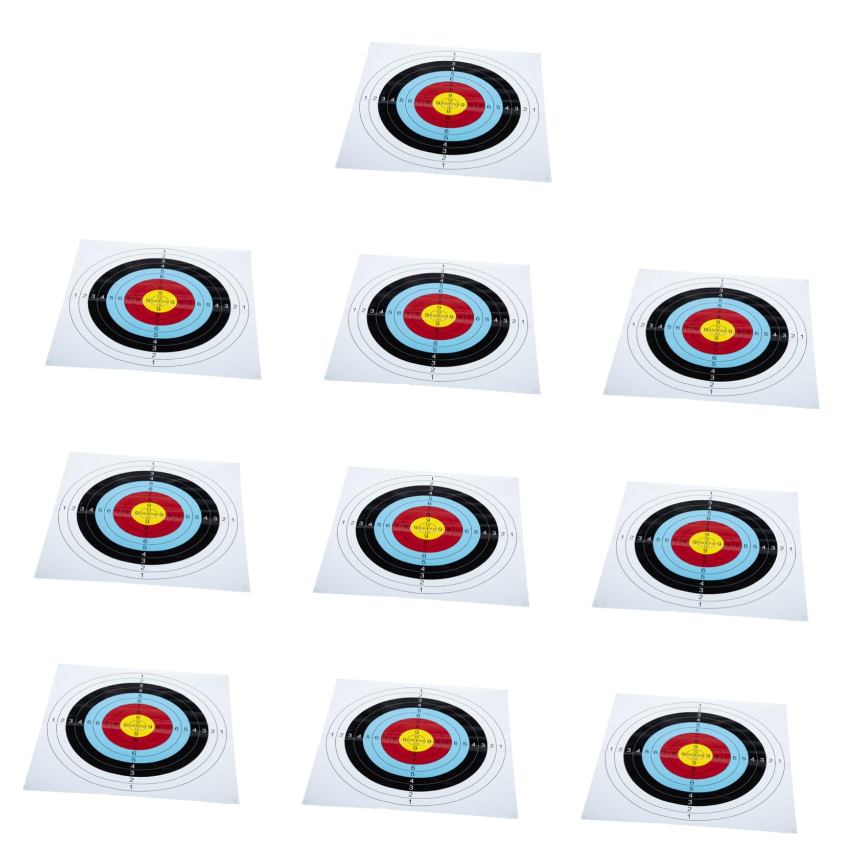 DECHOUS 10Pcs Archery Targets Paper Practice for Outdoor Shooting Thickened Material for Visual Feedback for Backyard Training