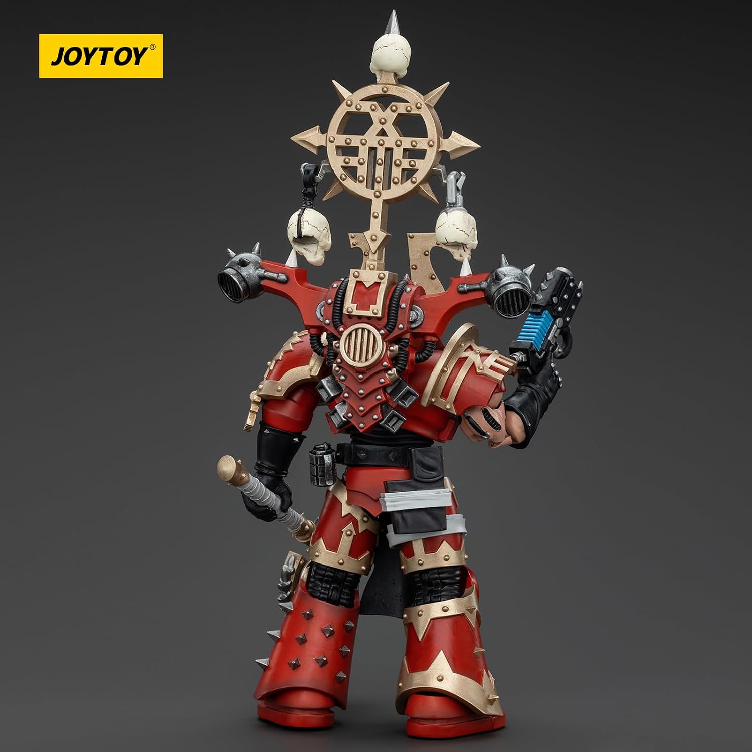 JOYTOY Warhammer 40k World Eaters, World Eaters Khorne Berzerker with Berzerker lcon 1/18 Action Figure, Dedicated to You Who Love Collecting