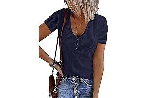 Women's Navy Top: Versatile and Comfortable Basic for Everyday Ensembles