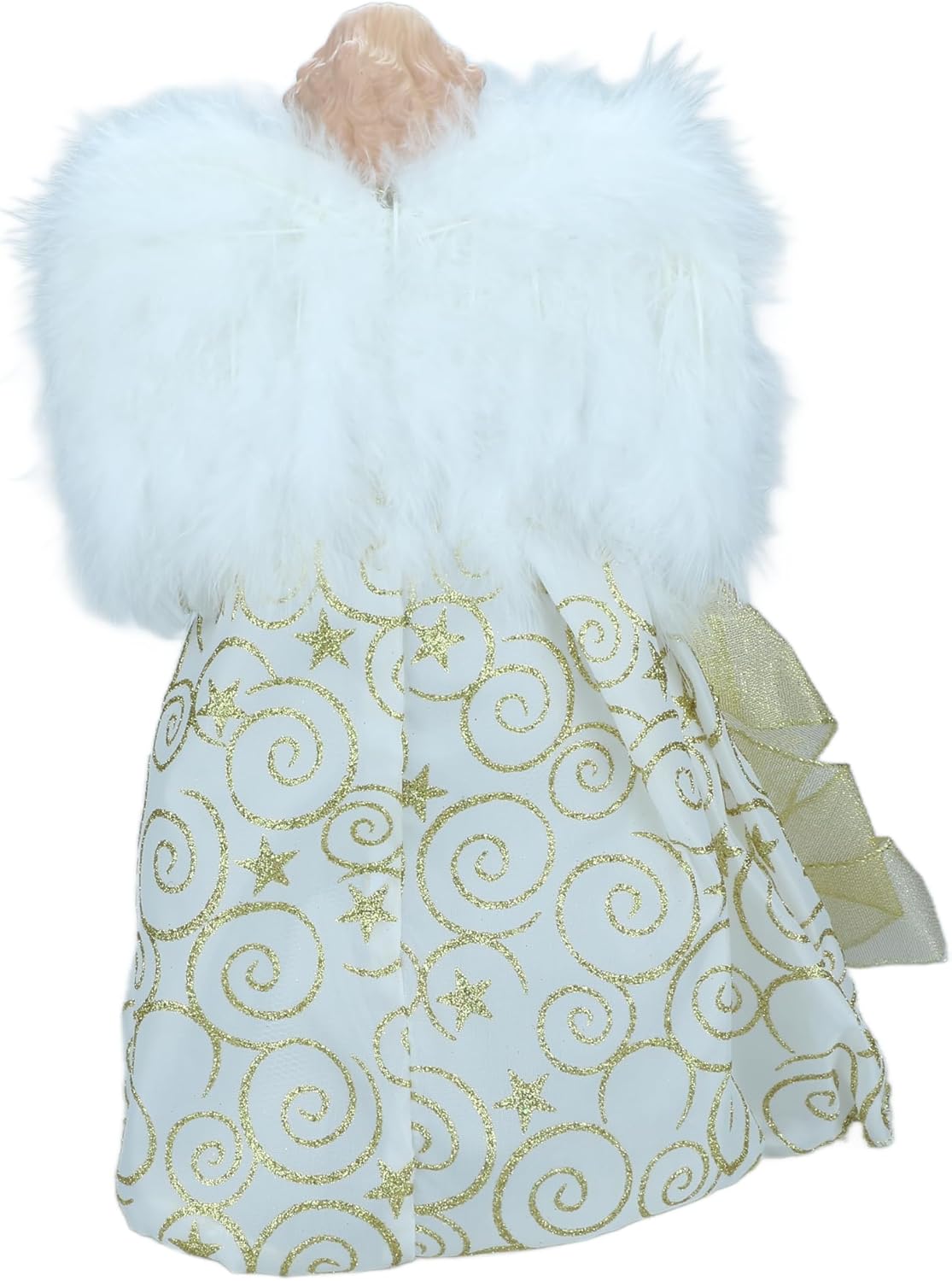 12 Inch Christmas Tree Topper Angel Treetop Ornament Vintage Xmas Indoor Decoration Gold - Image 3